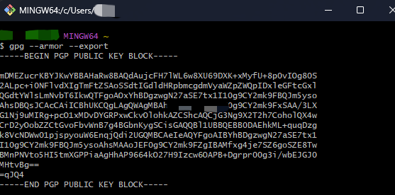 Export Public Key