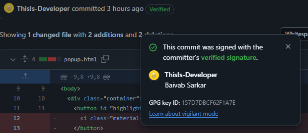 Verify Signed Commit